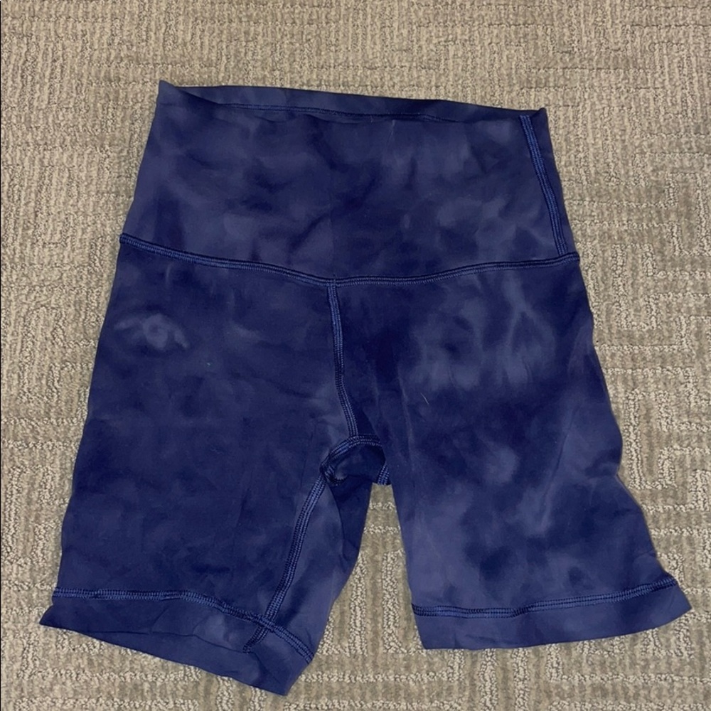 Lululemon biker shorts- diamond dye